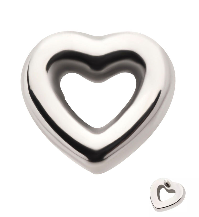 Empty Heart Titanium Internally Threaded Top