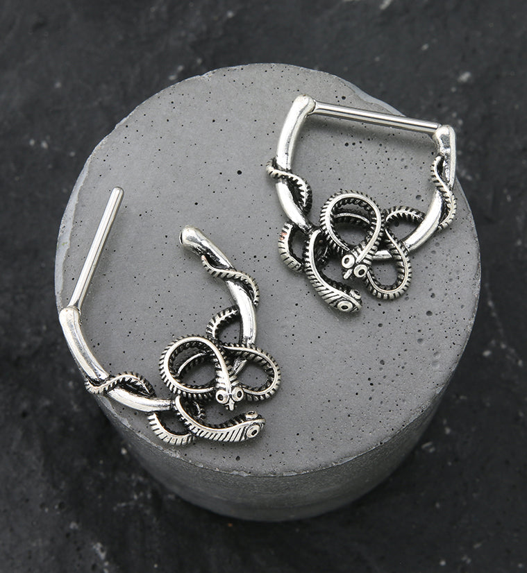 Entwined Snake Nipple Clicker