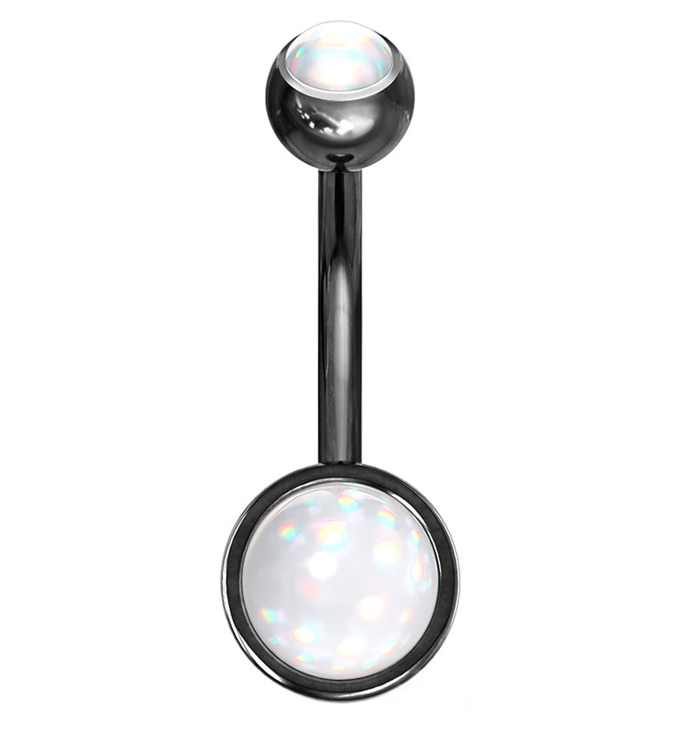 Black Double Escent Belly Button Ring