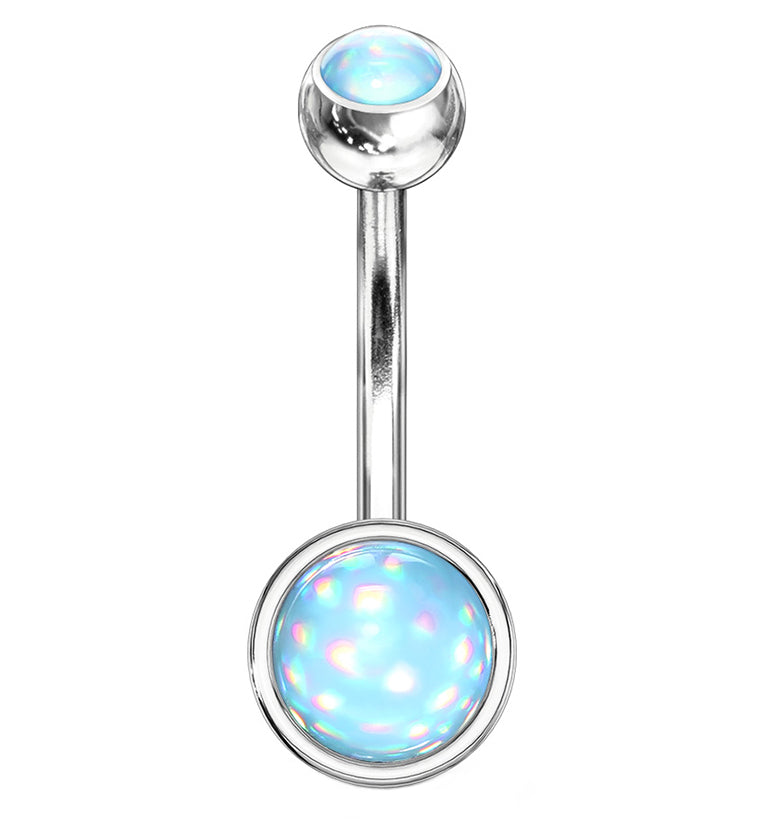 Blue Double Escent Belly Button Ring