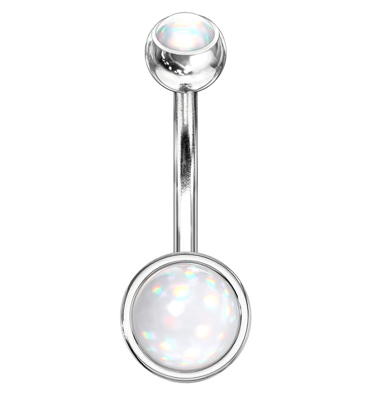 Clear Double Escent Belly Button Ring