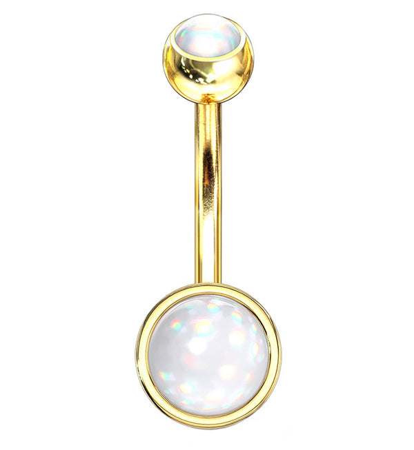 Golden Double Escent Belly Button Ring