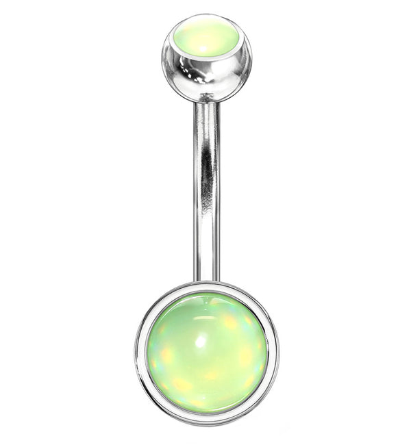 Green Double Escent Belly Button Ring