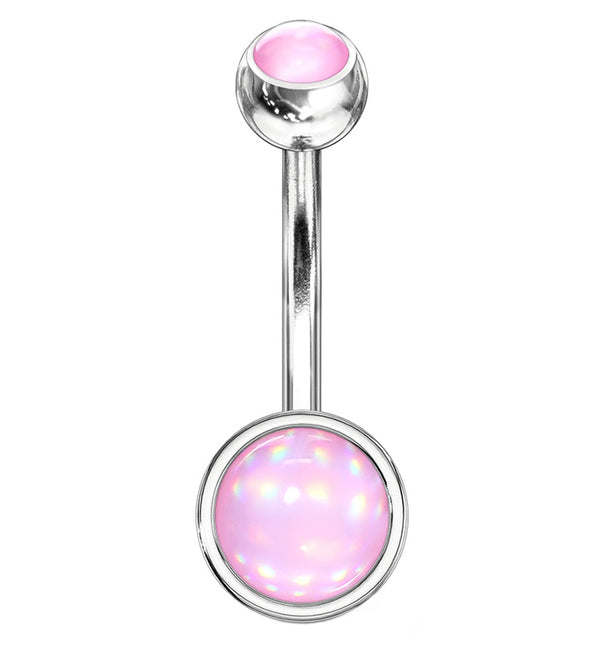 Pink Double Escent Belly Button Ring