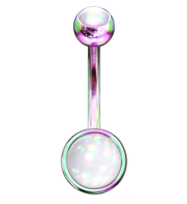 Rainbow Double Escent Belly Button Ring