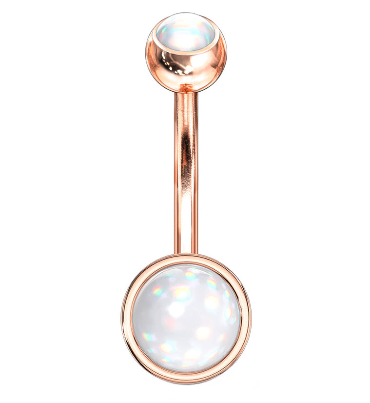 Rose Gold Double Escent Belly Button Ring