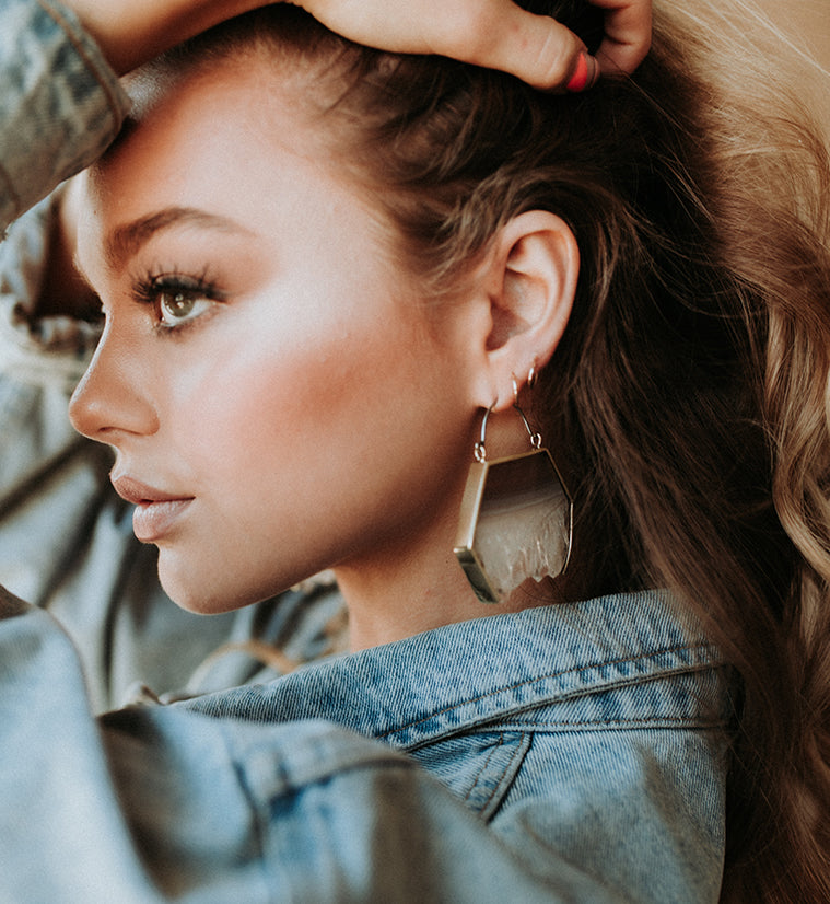 Estoile Titanium & Amethyst Earrings