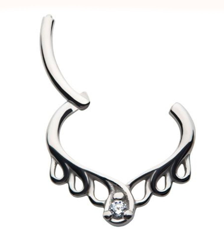 Exude CZ Hinged Segment Ring