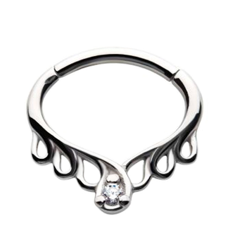 Exude CZ Hinged Segment Ring