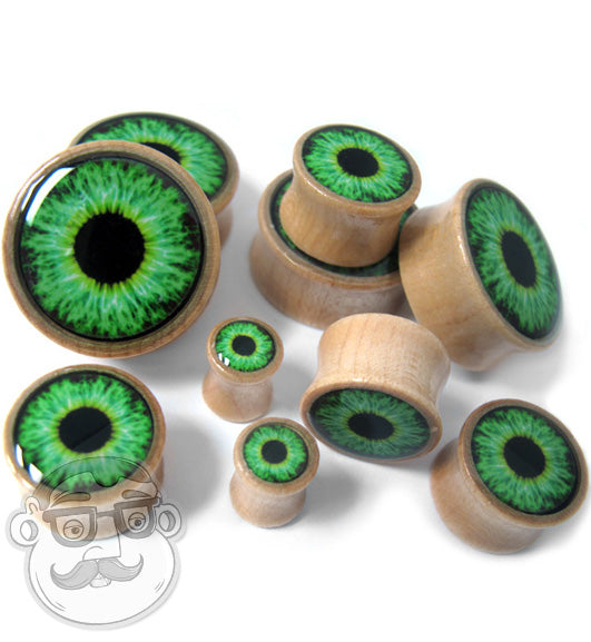 Eyeball Inlay Wood Gauges Plugs