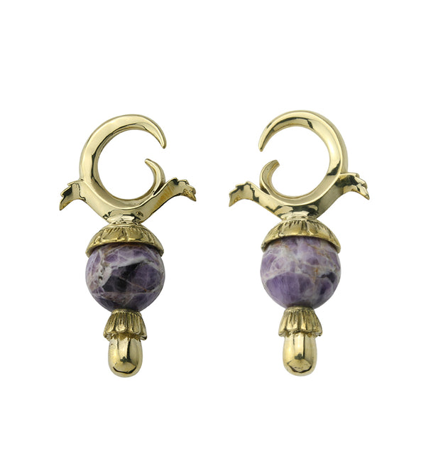 Faceted Amethyst Stone Totum Ear Weights
