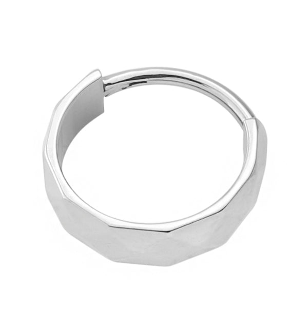 Faceted Titanium Hinged Segment Ring