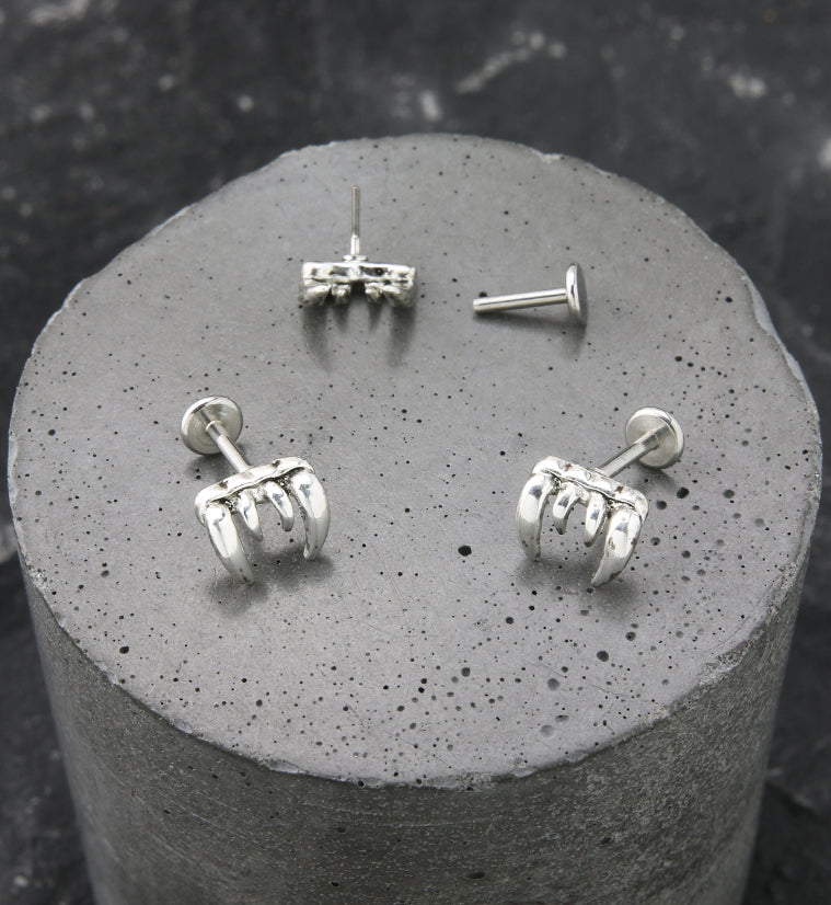 Fang Stainless Steel Threadless Labret