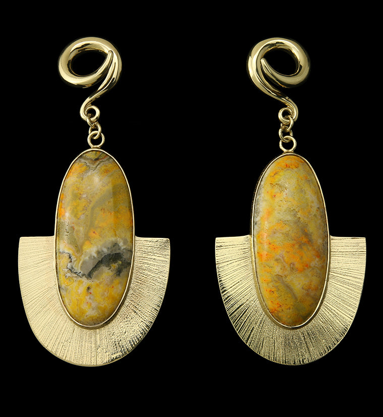 Fault Bumblebee Jasper Stone Hanging Ear Weights