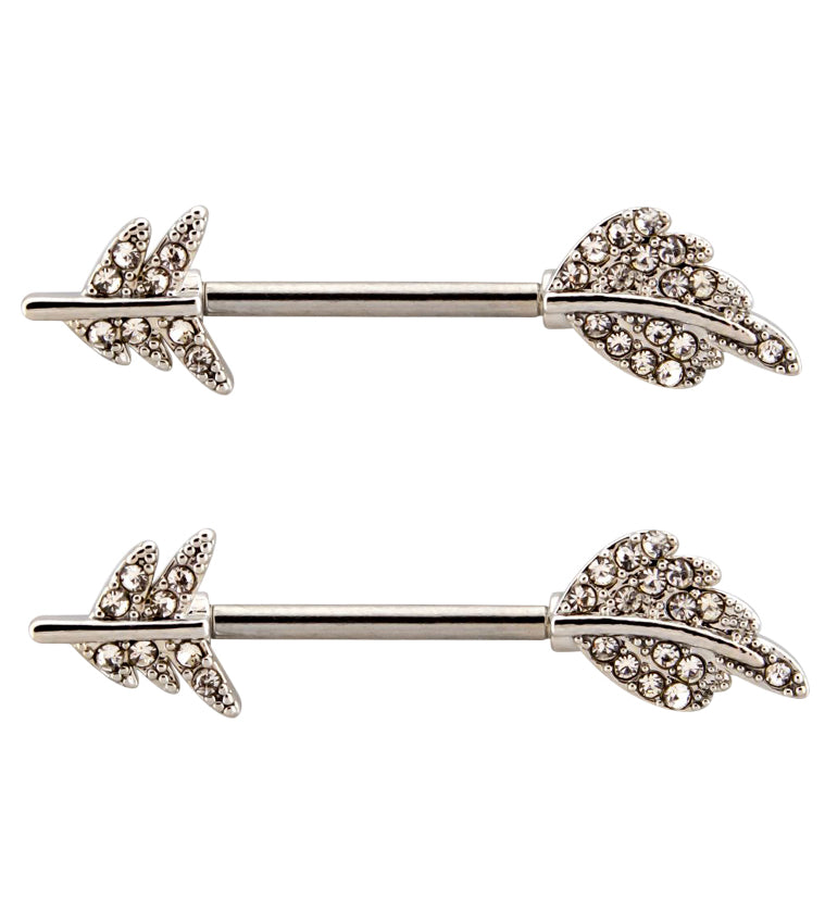 Feather Arrow Stainless Steel Nipple Barbell
