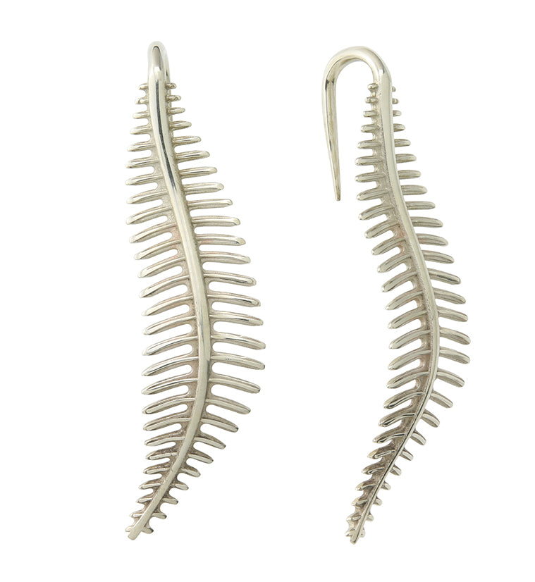 Fern Leaf White Brass Hangers