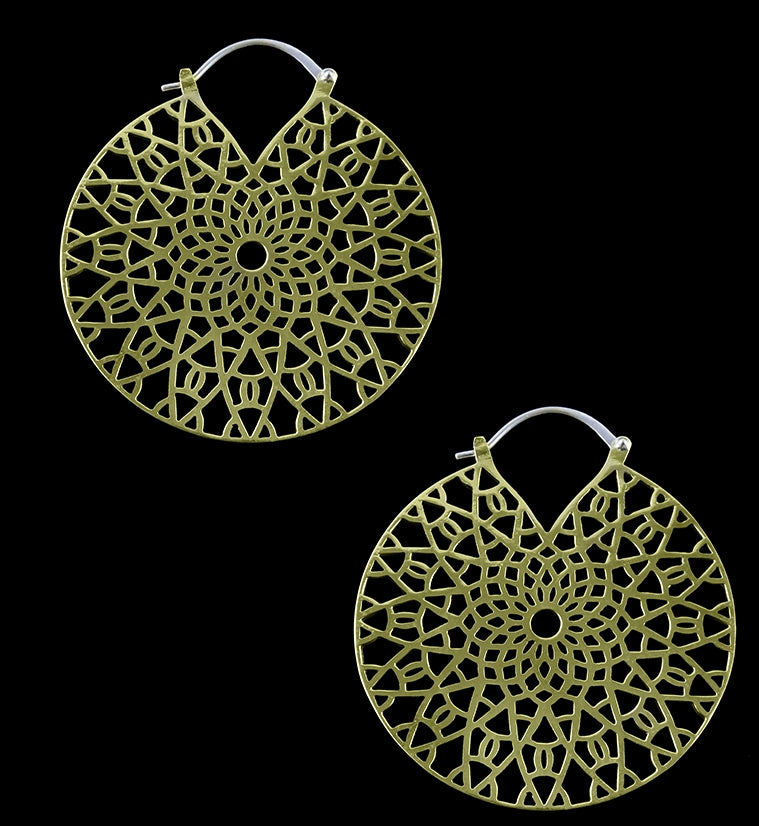 Fiber Brass Earrings / Weights