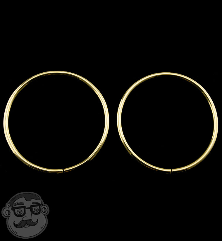 Fierce XL Brass Hoops