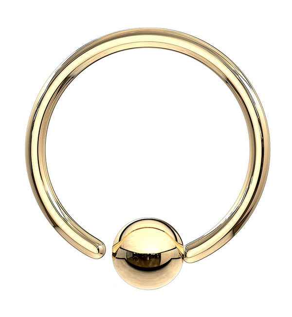Gold PVD Fixed Ball Captive Ring