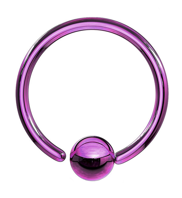 Purple PVD Fixed Ball Captive Ring