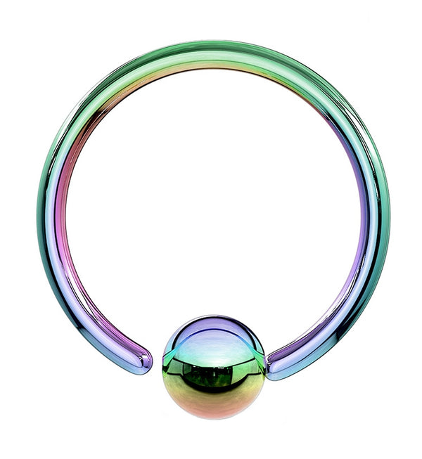 Rainbow PVD Fixed Ball Captive Ring