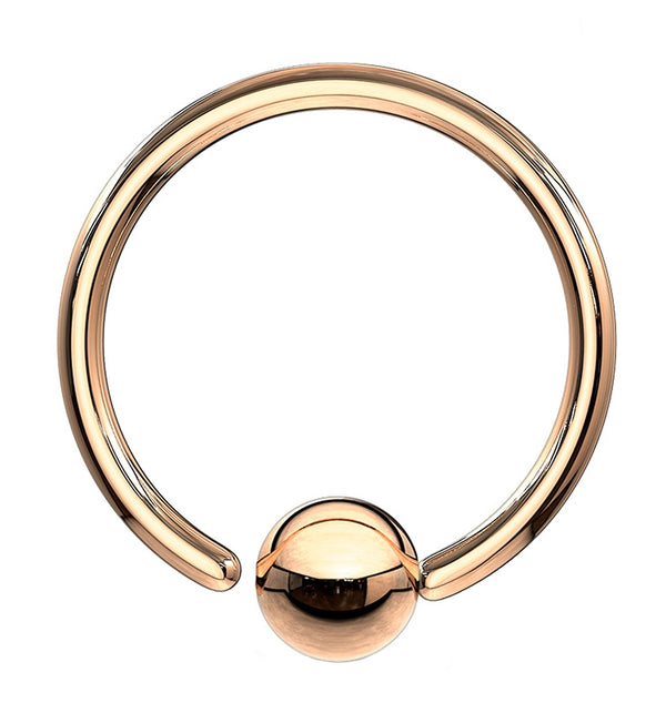 Rose Gold PVD Fixed Ball Captive Ring