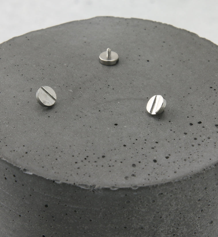 Flat Head Internally Threaded Titanium Top