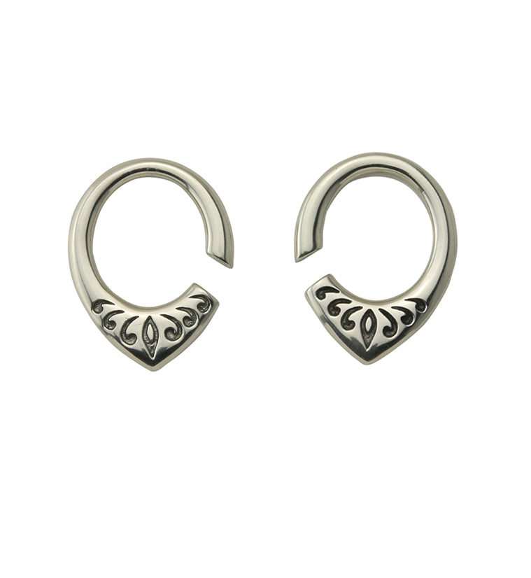 Fleck White Brass Ear Weights