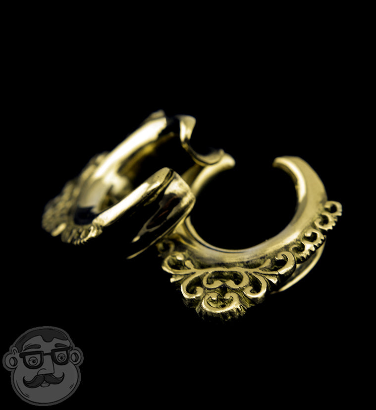 Floral Saddle Weight Brass Hooks