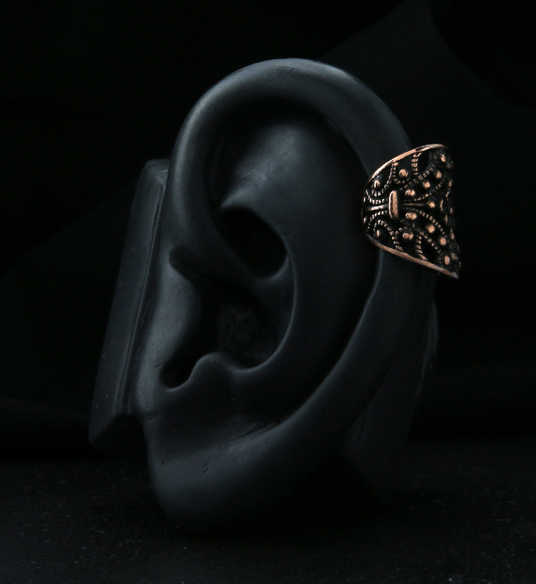 Floral Gild Copper Ear Cuff