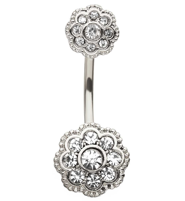 Blossom CZ Belly Button Ring
