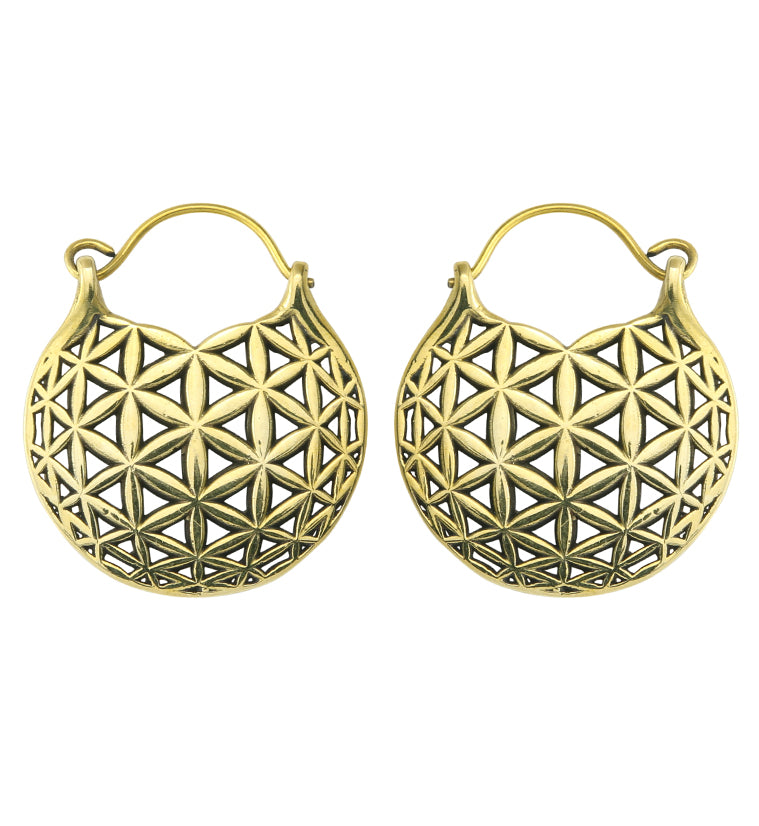 Flower of Life Brass Hangers / Earrings