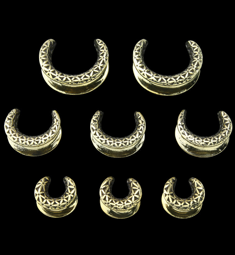Flower of Life Brass Saddles