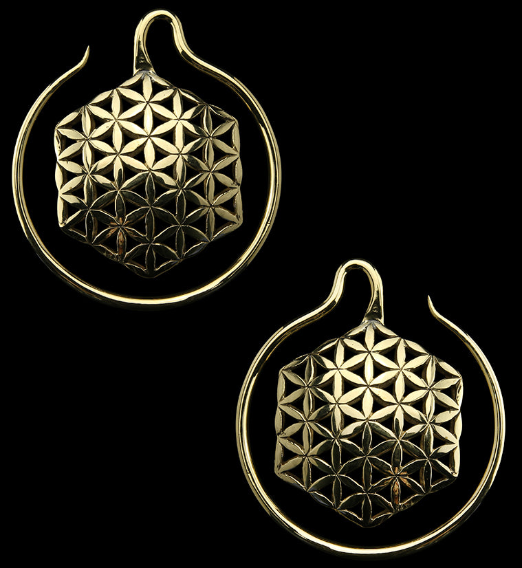 Geometric Brass Ear Weights