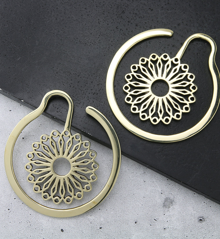 Flower Point Brass Ear Weights