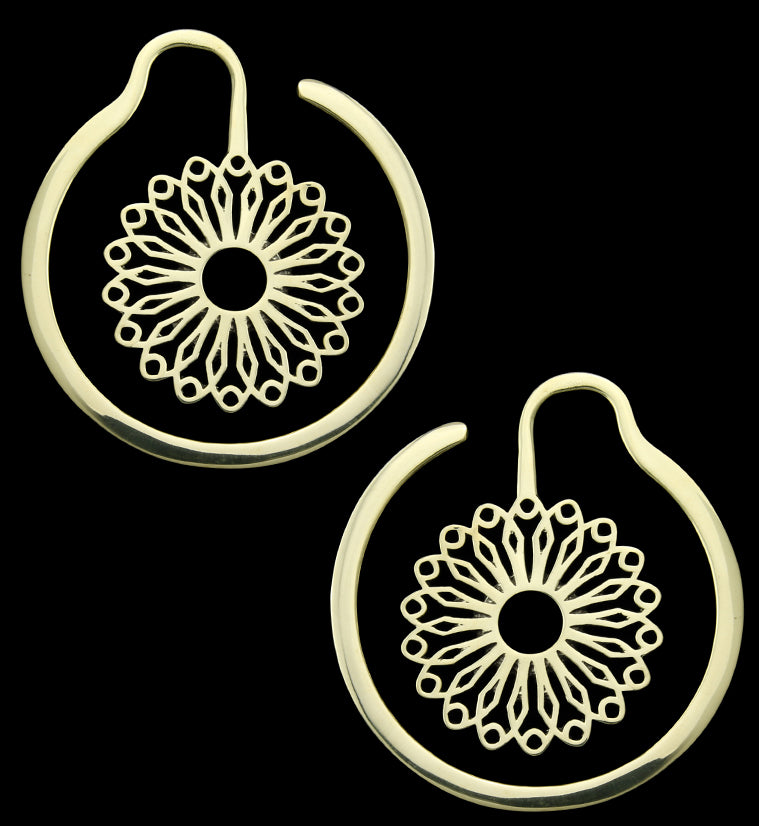 Flower Point Brass Ear Weights