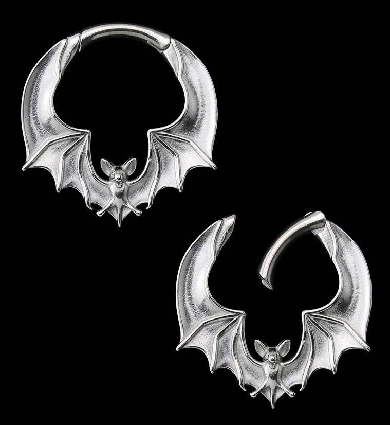 Flying Bat Stainless Steel Hinged Ear Weights