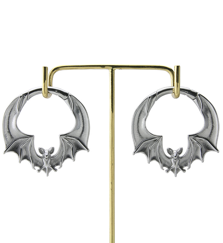 Flying Bat Stainless Steel Hinged Ear Weights