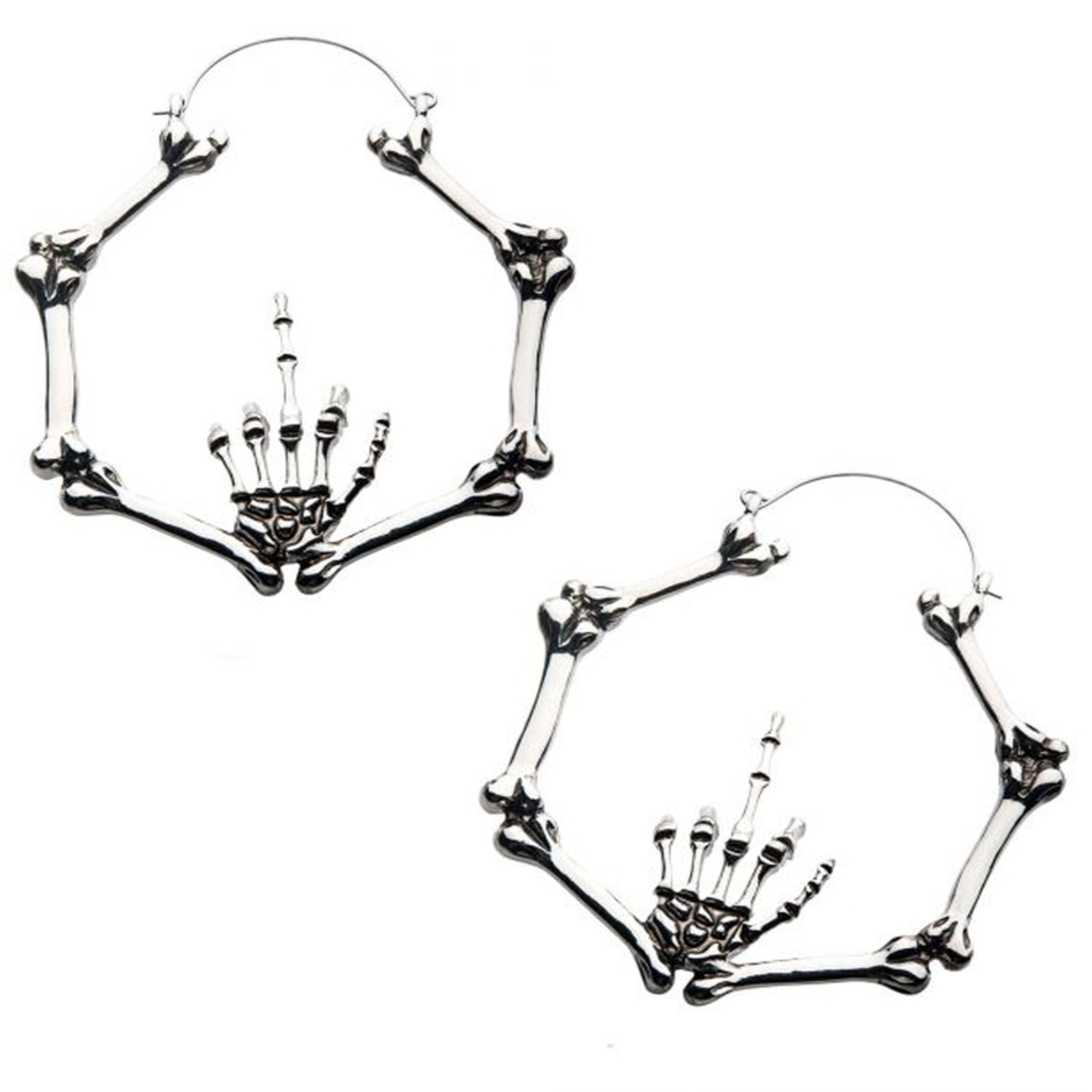 20G Frick Off  Skeleton Plug Hoops