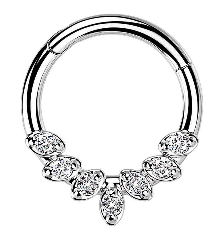 Frill CZ Hinged Segment Ring