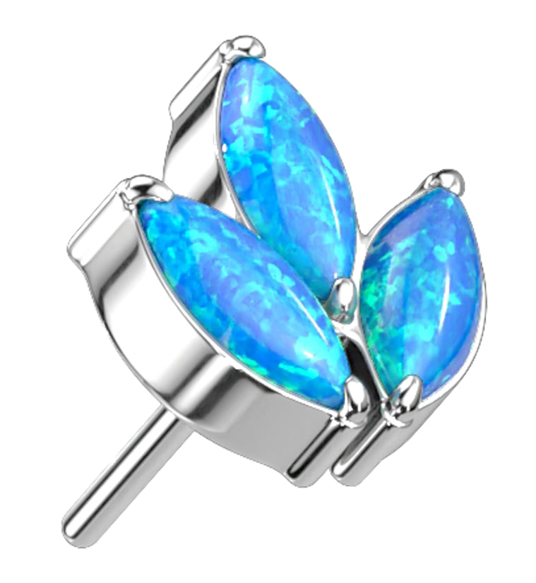 Frond Blue Opalite Threadless Titanium Top