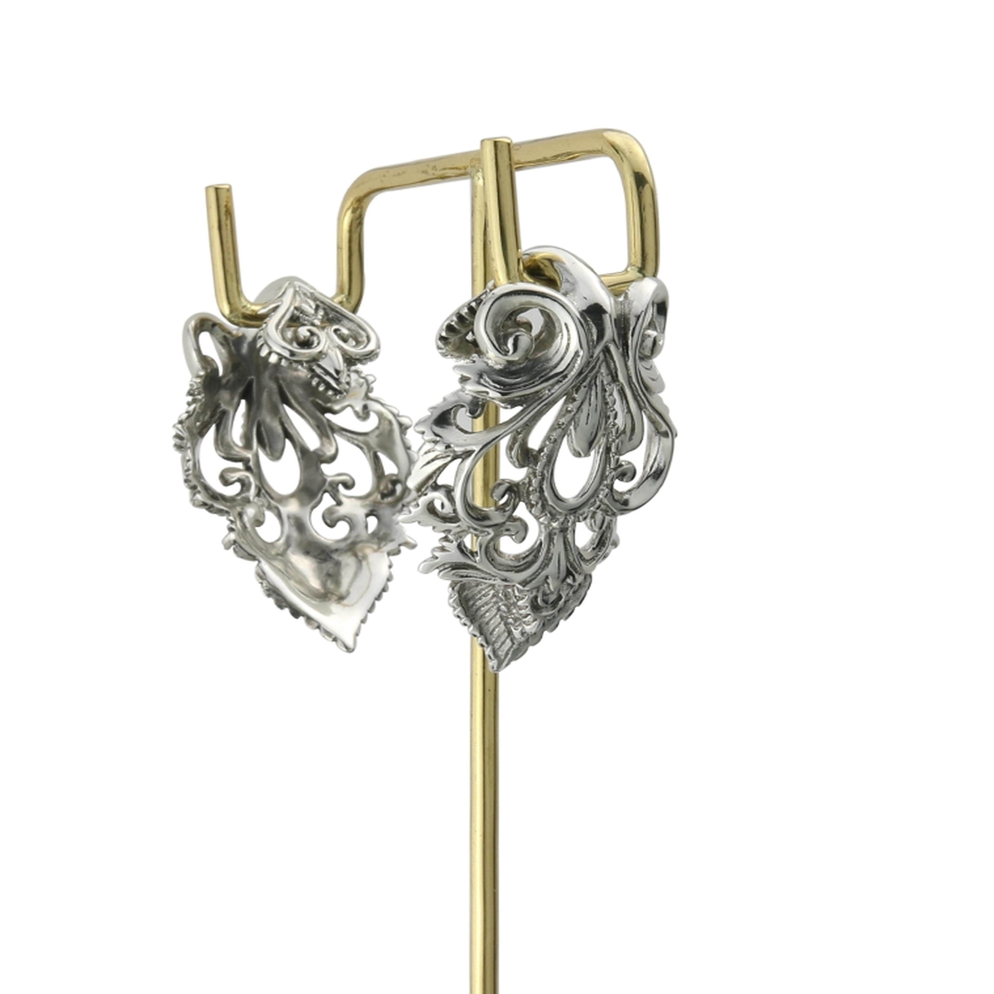 Gaudy White Brass Ear Weights