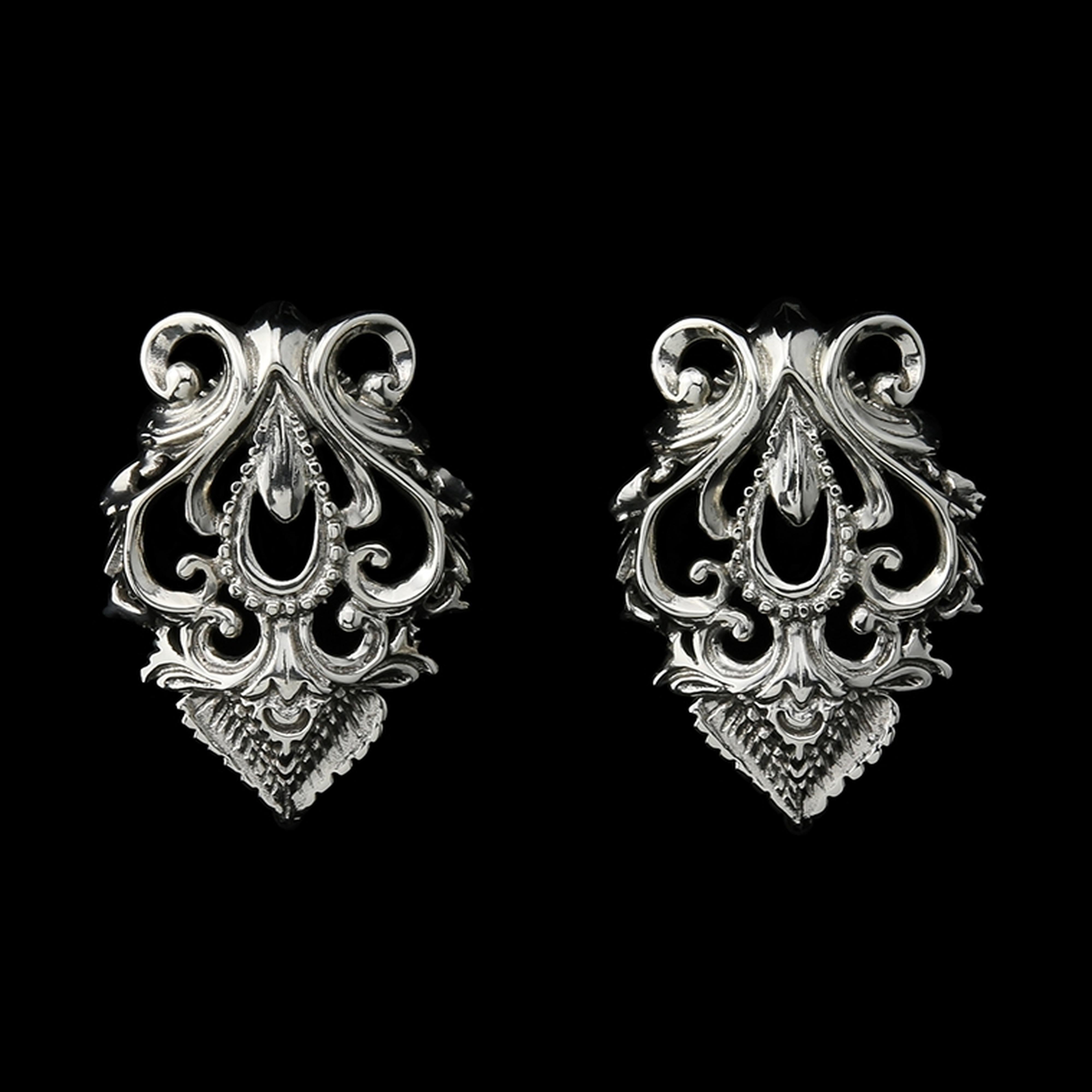 Gaudy White Brass Ear Weights