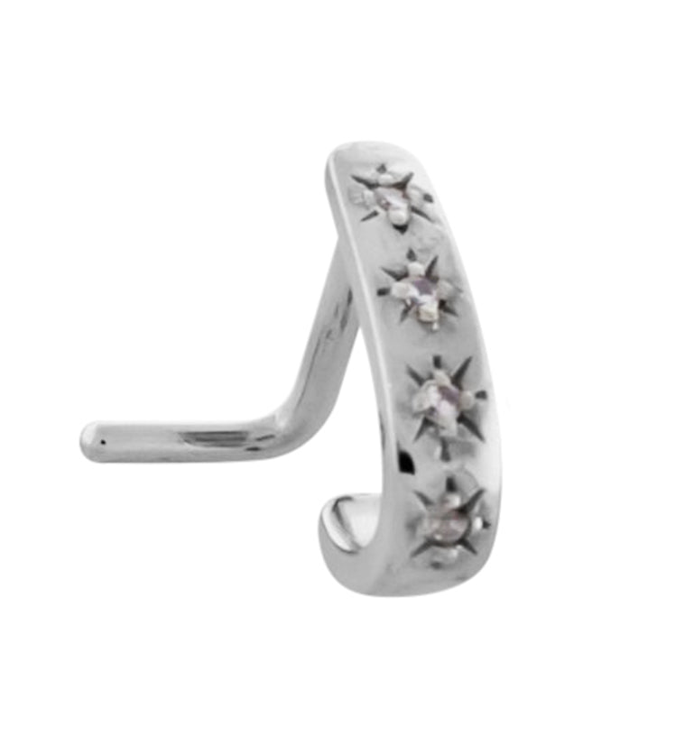 Sol CZ Stainless Steel Nose Curve