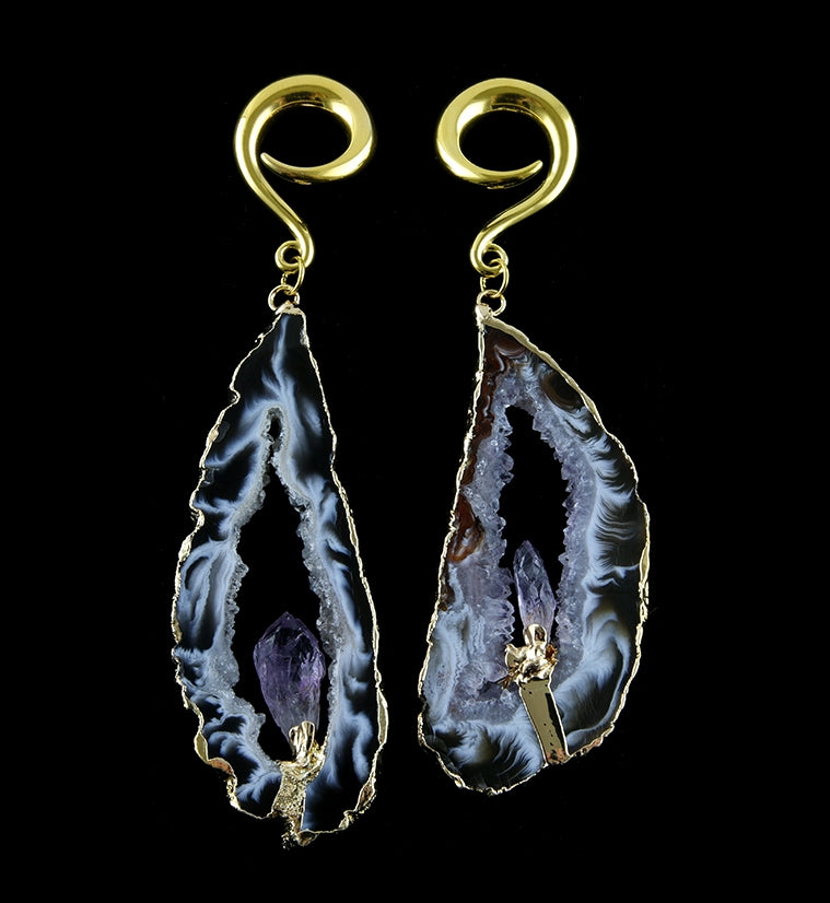 Geode & amethyst Slice Hangers
