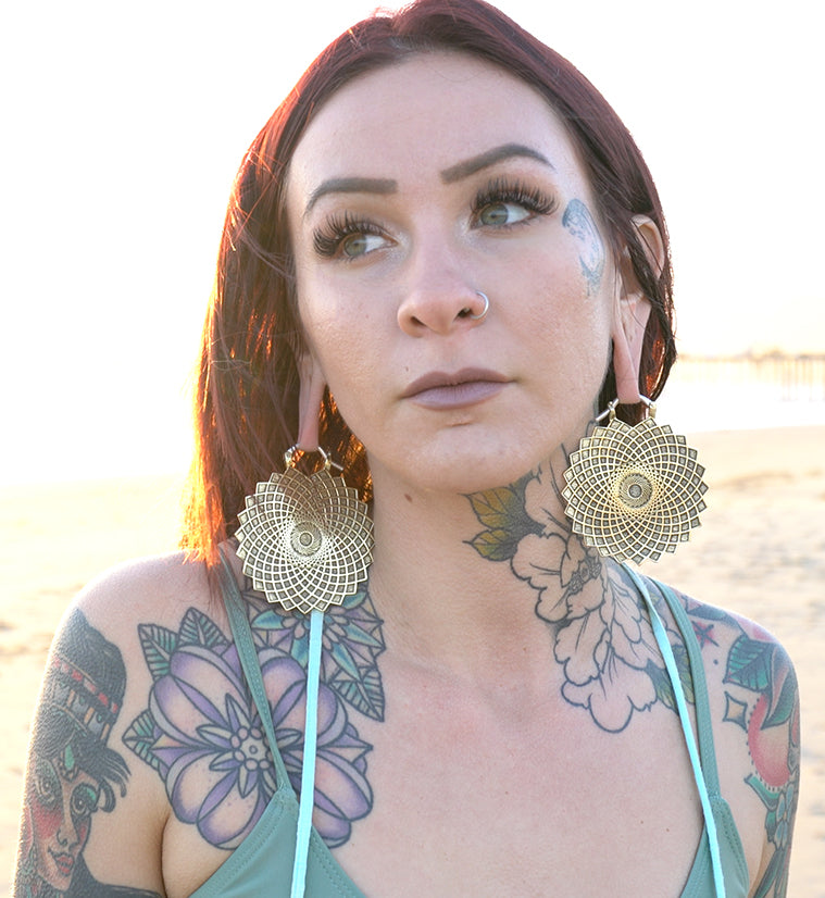 Geometric Brass Earrings / Weights