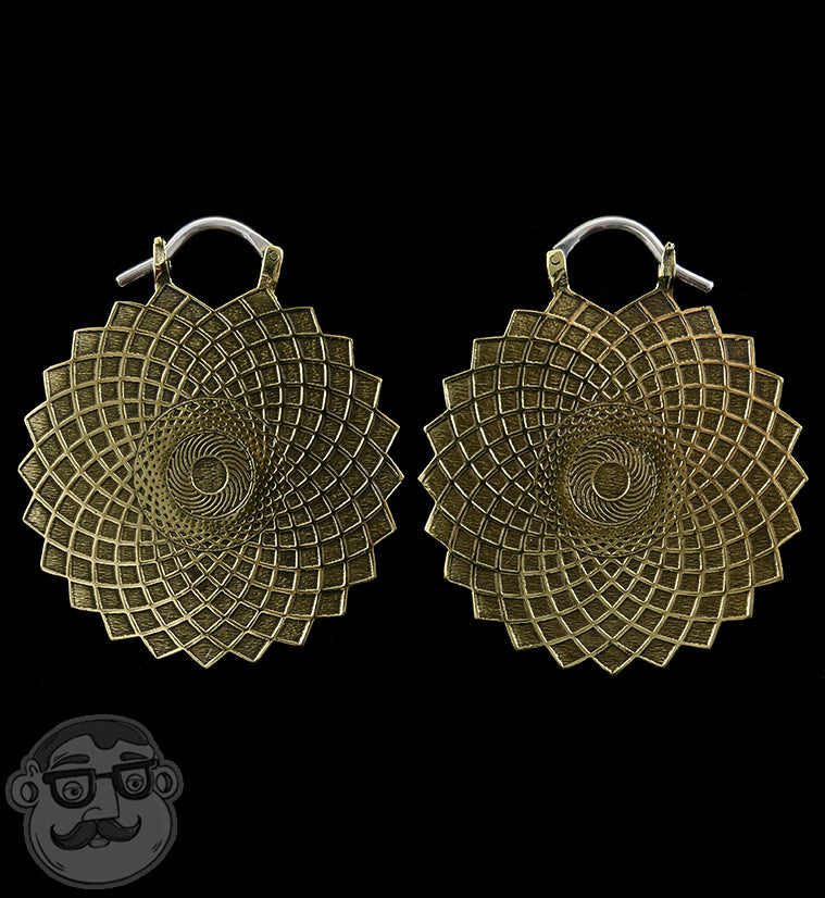 Geometric Brass Earrings / Weights