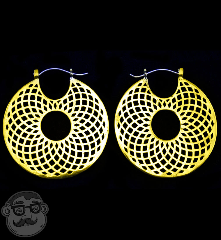 Symmetrical Brass Earrings / Weights