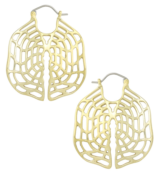 Xylem Geometric Brass Hangers / Earrings