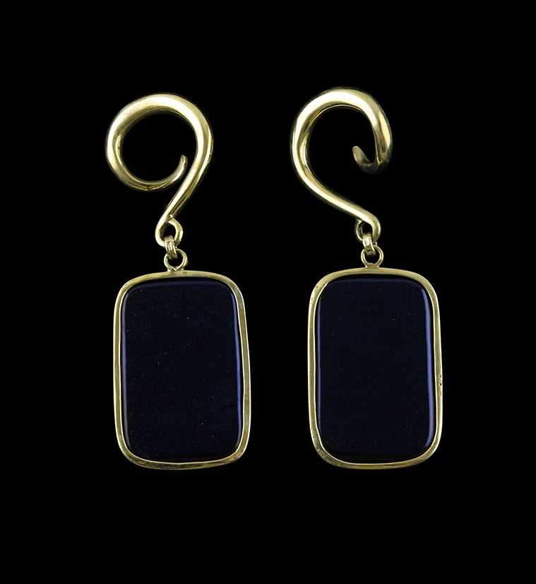 Dichroic Figure Glass Brass Ear Weights